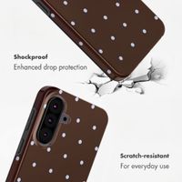 Selencia Vivid Back Cover Samsung Galaxy A37 (5G) - Happy Dots Chocolate