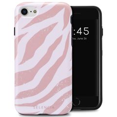 Selencia Vivid Backcover iPhone SE (2022 / 2020) / 8 / 7 / 6(s) - Colorful Zebra Old Pink