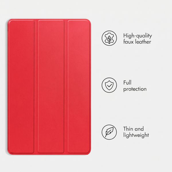 imoshion Trifold Book Case Apple iPad 9 (2021) 10.2 inch / iPad 8 (2020) 10.2 inch / iPad 7 (2019) 10.2 inch - Red