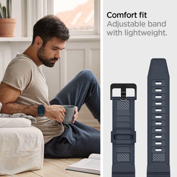 Spigen Rugged Armor™ Pro case Apple Watch 44 mm / 45 mm - Donkerblauw