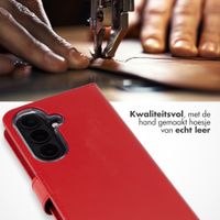 Selencia Echt Leren Bookcase Samsung Galaxy S26 - Rood