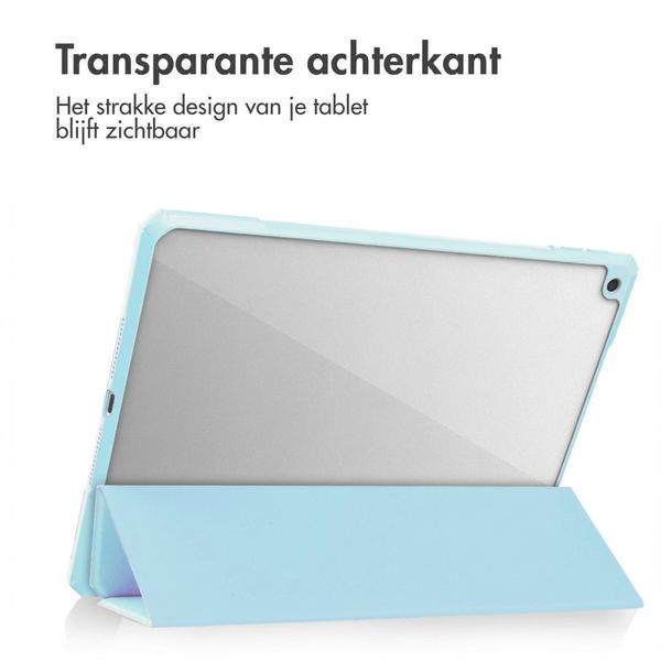 imoshion Trifold Hardcase Bookcase Apple iPad 9 (2021) 10.2 inch / iPad 8 (2020) 10.2 inch / iPad 7 (2019) 10.2 inch - Lichtblauw