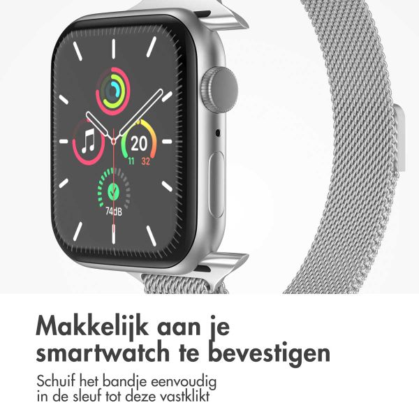 imoshion Slim Milanees bandje Apple Watch Series 1 t/m 9 / SE (38/40/41 mm) | Series 10 / 11 (42 mm) - Zilver