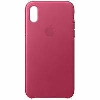 Apple Leather Backcover iPhone X - Pink Fuchsia