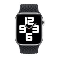Apple Gevlochten solobandje Apple Watch Series 1 - 11 / SE / Ultra (44/45/46/49 mm) - Maat 6 - Charcoal
