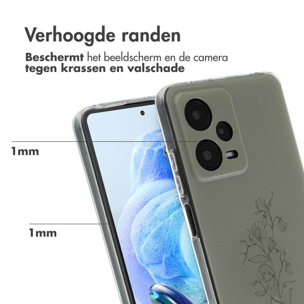 imoshion Design hoesje Xiaomi Redmi Note 12 Pro (5G) - Floral Green