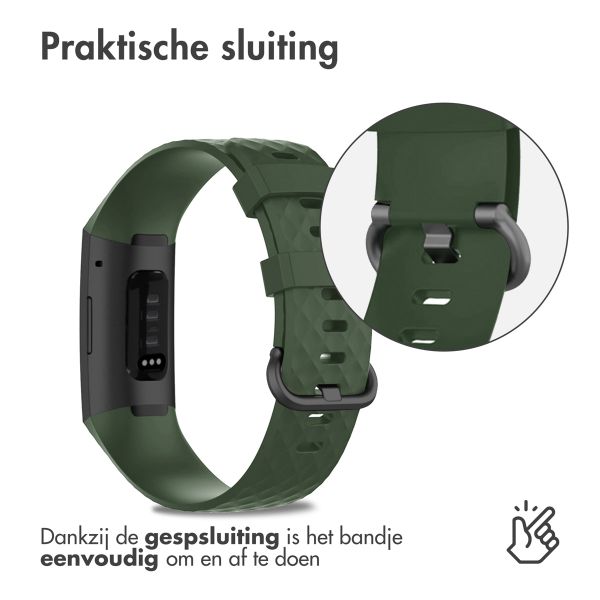 imoshion Siliconen bandje Fitbit Charge 3 / 4 - Donkergroen