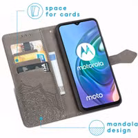 imoshion Mandala Bookcase Motorola Moto G30 / G20 / G10 (Power) - Grijs