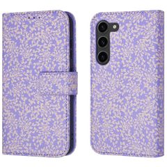 imoshion Design Bookcase Samsung Galaxy S23 - Purple White Flowers