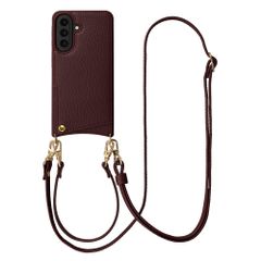 Selencia Nova Telefoonhoes met Koord en Pashouder Samsung Galaxy A57 (5G) - Bold Burgundy