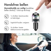 imoshion Bluetooth FM Transmitter Auto - met Power Delivery USB-C oplaadpoort - Zwart / Zilver