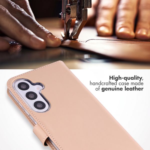 Selencia Genuine Leather Book Case Samsung Galaxy S26 FE - Dusty Pink