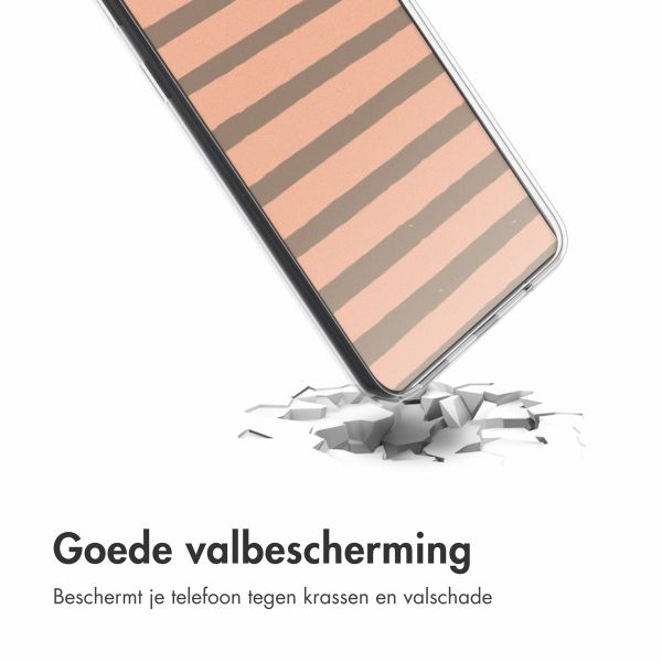 imoshion Design hoesje Samsung Galaxy A51 - Striped peach reverse