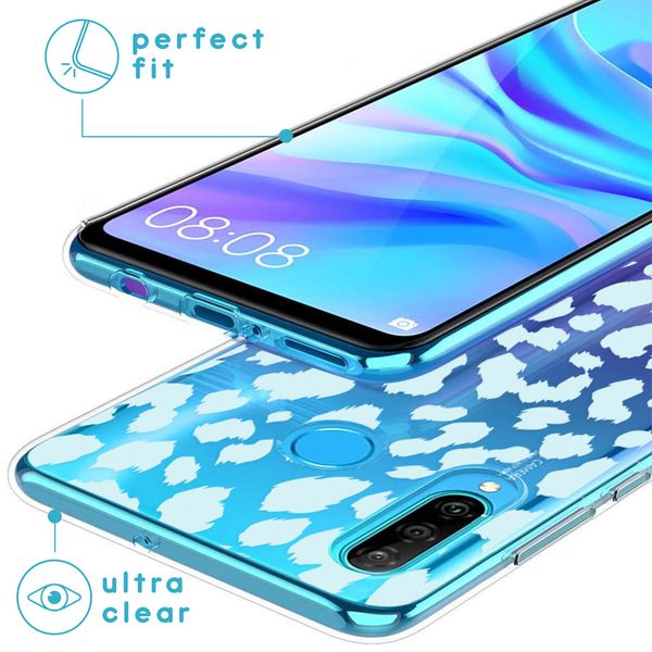 imoshion Design hoesje Huawei P30 Lite - Luipaard - Blauw