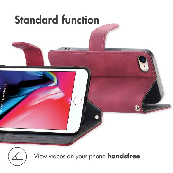 imoshion Bookcase with Strap Apple iPhone SE (2022 / 2020) / 8 / 7 - Red