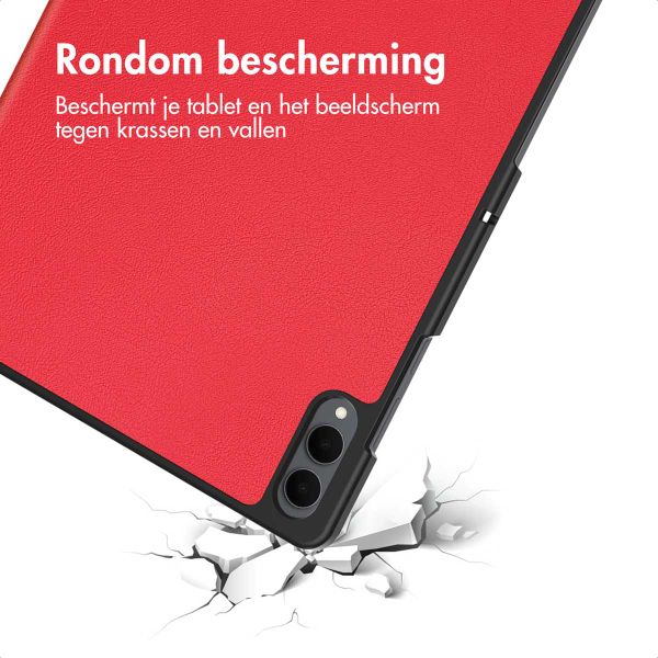 imoshion Trifold Bookcase Samsung Galaxy Tab S11 Ultra - Rood