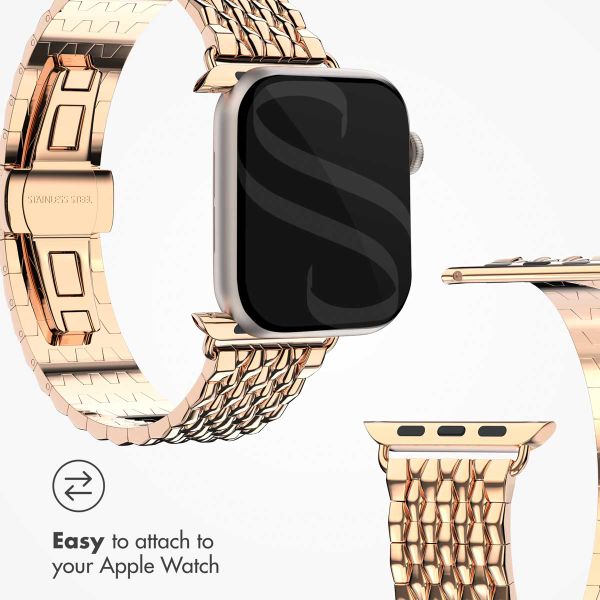 Selencia Steel Dragon Band Apple Watch | 38/40/41/42 mm - Rose Gold