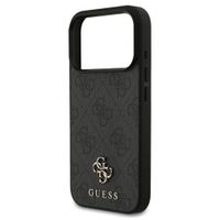 Guess 4G Metal Logo Backcover MagSafe Apple iPhone 17 Pro - Zwart
