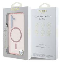 Guess MagSafe IML Glitter Gradient Case Samsung Galaxy S25 - Roze