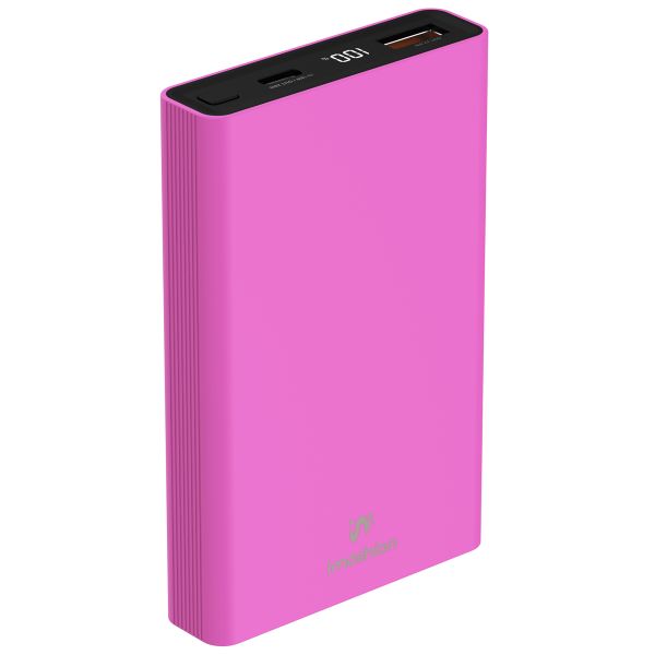 imoshion Ultra Series Aluminium Powerbank 10.000 mAh - Quick Charge en Power Delivery - Hot Pink