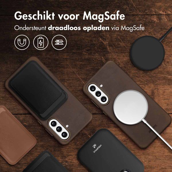 Accezz Vintage Leather Magsafe Backcover Samsung Galaxy A56 - Rustic Brown