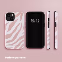 Selencia Vivid Backcover Apple iPhone 13 - Colorful Zebra Old Pink