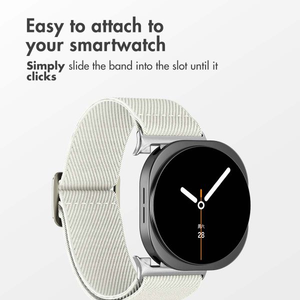 imoshion Elastic Nylon Band Samsung Galaxy Watch 9 (40/44mm) / Watch 8 (40/44mm) / Classic (46mm) - Beige