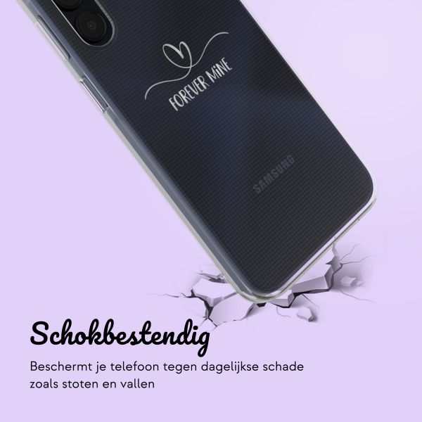 Gepersonaliseerd hoesje met sierlijk hartje Samsung Galaxy A15 - Transparant