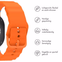 imoshion Wave Siliconenband Samsung Galaxy Watch 8 (40/44mm) / Classic (46mm) - Oranje