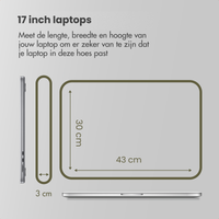 Accezz Laptophoes 17 inch - Laptopsleeve - Zwart