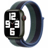 Apple Sport Loop Band Apple Watch Series 1 t/m 9 / SE (38/40/41 mm) | Series 10 (42 mm) - Midnight/Eucalyptus