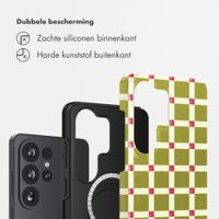 Selencia Vivid Backcover met MagSafe Samsung Galaxy S26 Ultra - Check This Olive
