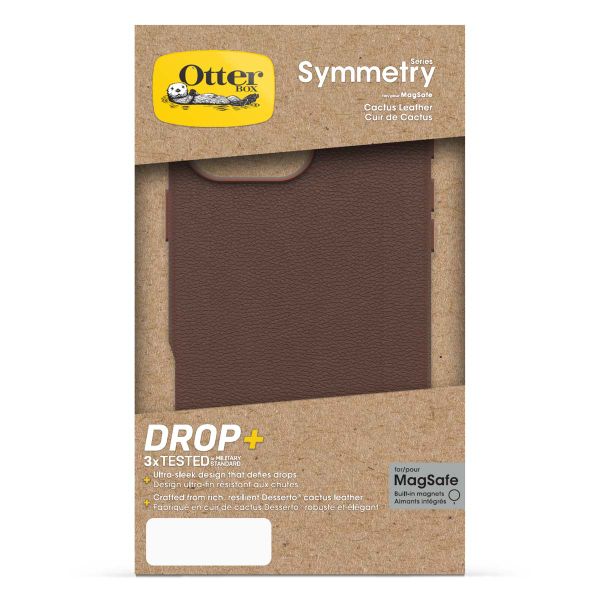 OtterBox Symmetry Cactus leren Backcover iPhone 16 Pro Max - Rich Adobe Brown