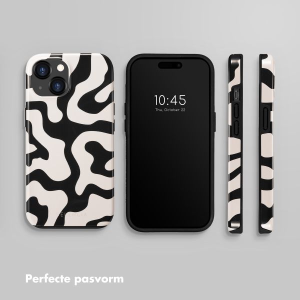 Selencia Vivid Backcover Apple iPhone 15 - Art Wave Black