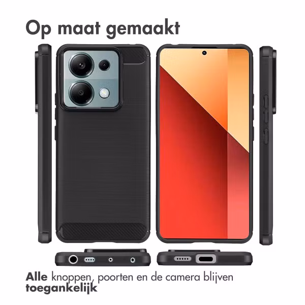 imoshion Brushed Backcover Xiaomi Redmi Note 13 Pro (5G) / Poco X6 - Zwart