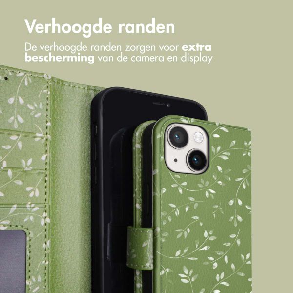 imoshion Design Bookcase iPhone 14 - Green Flowers