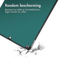 imoshion Design Trifold Bookcase Apple iPad 9 (2021) 10.2 inch / iPad 8 (2020) 10.2 inch / iPad 7 (2019) 10.2 inch - Petrol Green Dandelion