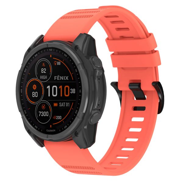 imoshion QuickFit® Stripe Siliconenbandje Garmin Watch | 22 mm aansluiting - Oranje