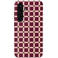 Selencia Vivid Backcover Samsung Galaxy S25 - Check This Burgundy