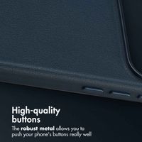 Accezz Leather Back Cover with MagSafe Apple iPhone 17 Pro Max - Nightfall Blue