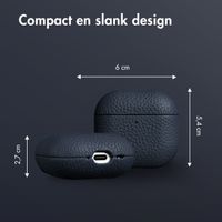 Accezz Echt Leren Case AirPods 4  Donkerblauw