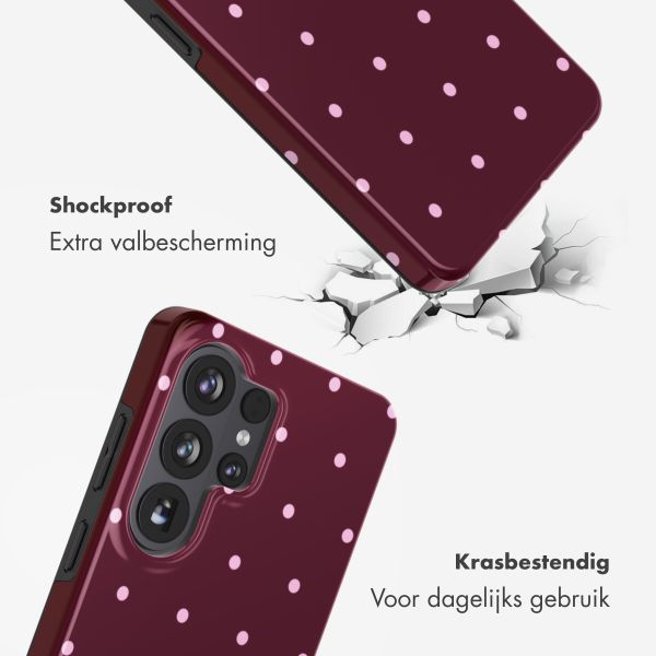 Selencia Vivid Backcover Samsung Galaxy S26 Ultra - Happy Dots Burgundy