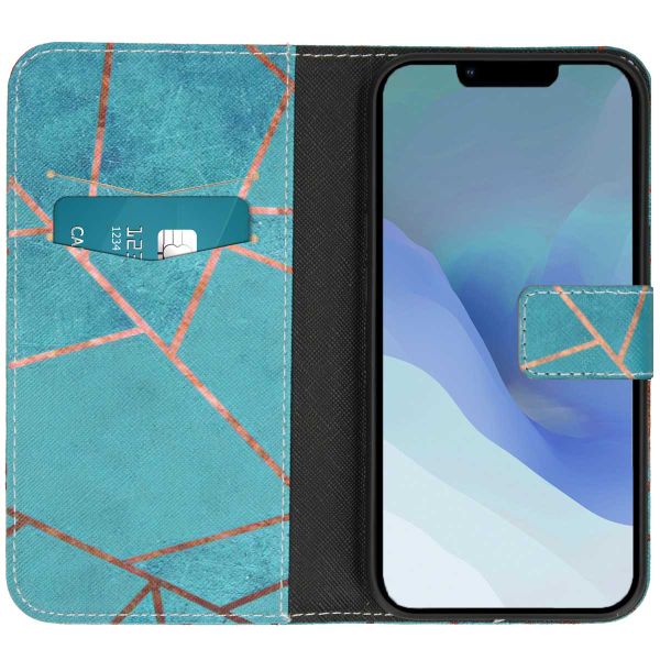 imoshion Design Softcase Bookcase iPhone 14 - Blue Graphic