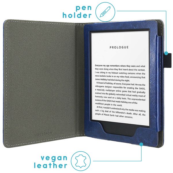 imoshion Vegan Leather Bookcase Amazon Kindle 10 - Donkerblauw