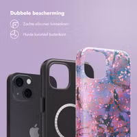 Selencia Vivid Backcover met MagSafe Apple iPhone 13 - Fresh Paint Flower Orange