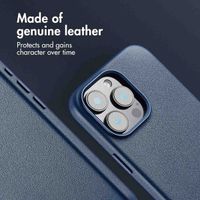 Accezz Leather Back Cover with MagSafe Apple iPhone 16 Pro Max - Nightfall Blue