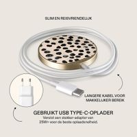 Burga Draadloze Magnetische Oplader - MagSafe en Qi2 - Almond Latte / Gold