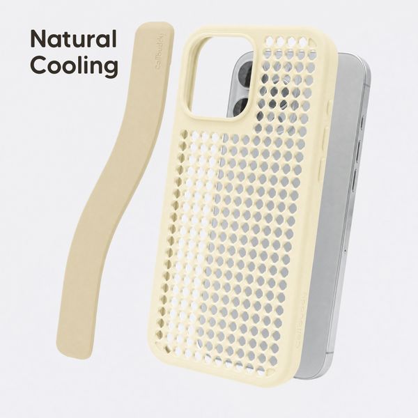Callbuddy Hoesje met Strap Apple iPhone 16 Pro Max - Sand Glow