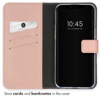 Selencia Genuine Leather Book Case Apple iPhone 15 - Dusty Pink