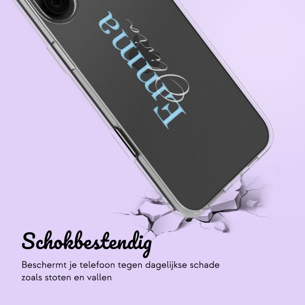 Gepersonaliseerd hoesje met naam iPhone 16 - Transparant